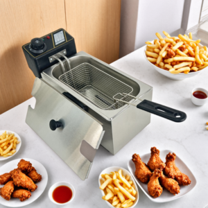 Deep Fryer with Removable Basket & Splatter Guard